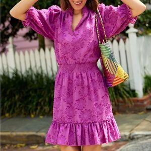 🚨FINAL SALE🚨 Abbey Glass Bennett Dress in Camellia Sunflower Burnot Chiffon